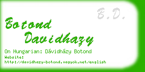 botond davidhazy business card