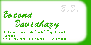 botond davidhazy business card